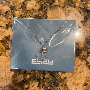 NWT Sterling Silver EFFY anchor necklace